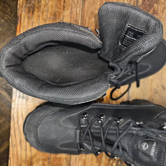 Wolverine Mens Black Leather Work Boots, Skid/Oil/Water Resistant Size 13M - Picture 7 of 12